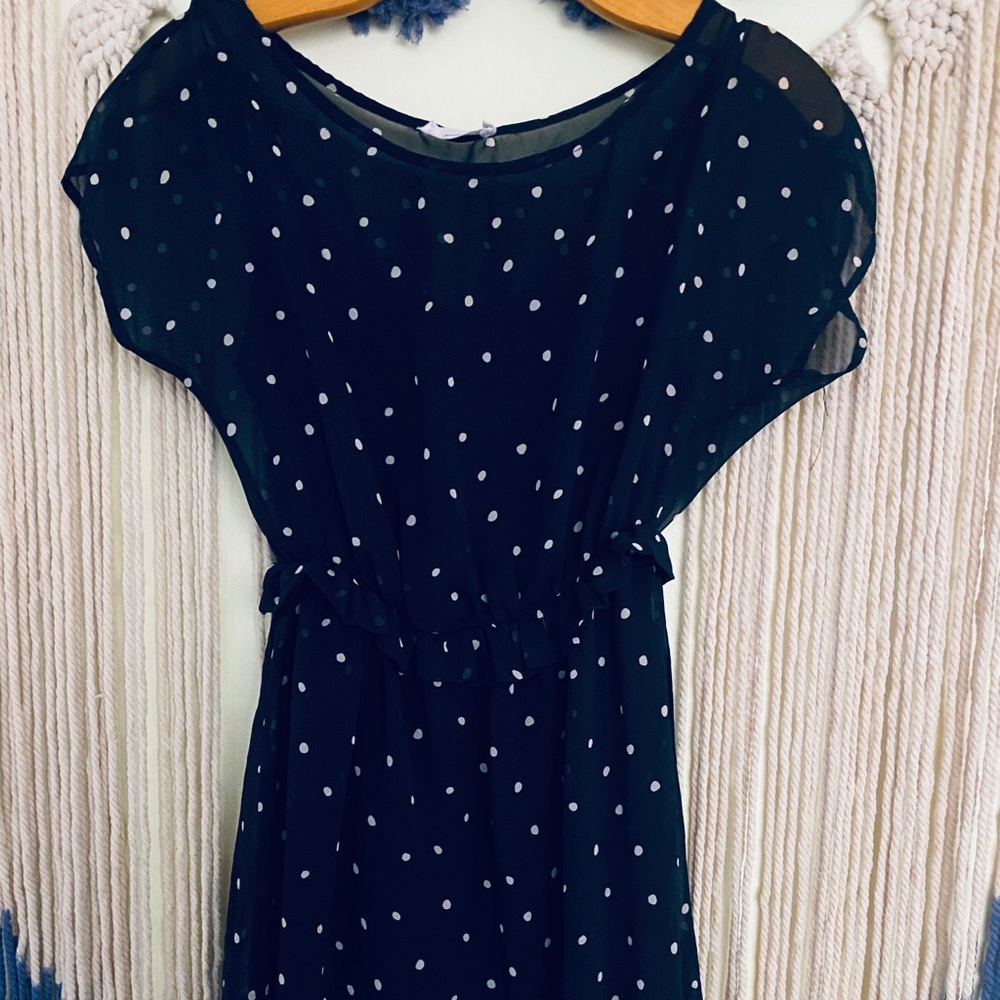Lush Navy with polka dots Dress